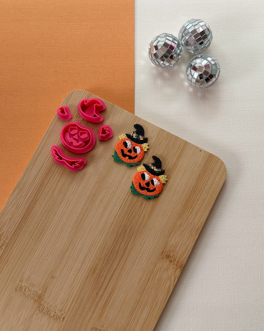 Vintage Popcorn Pumpkin Clay Cutter Set