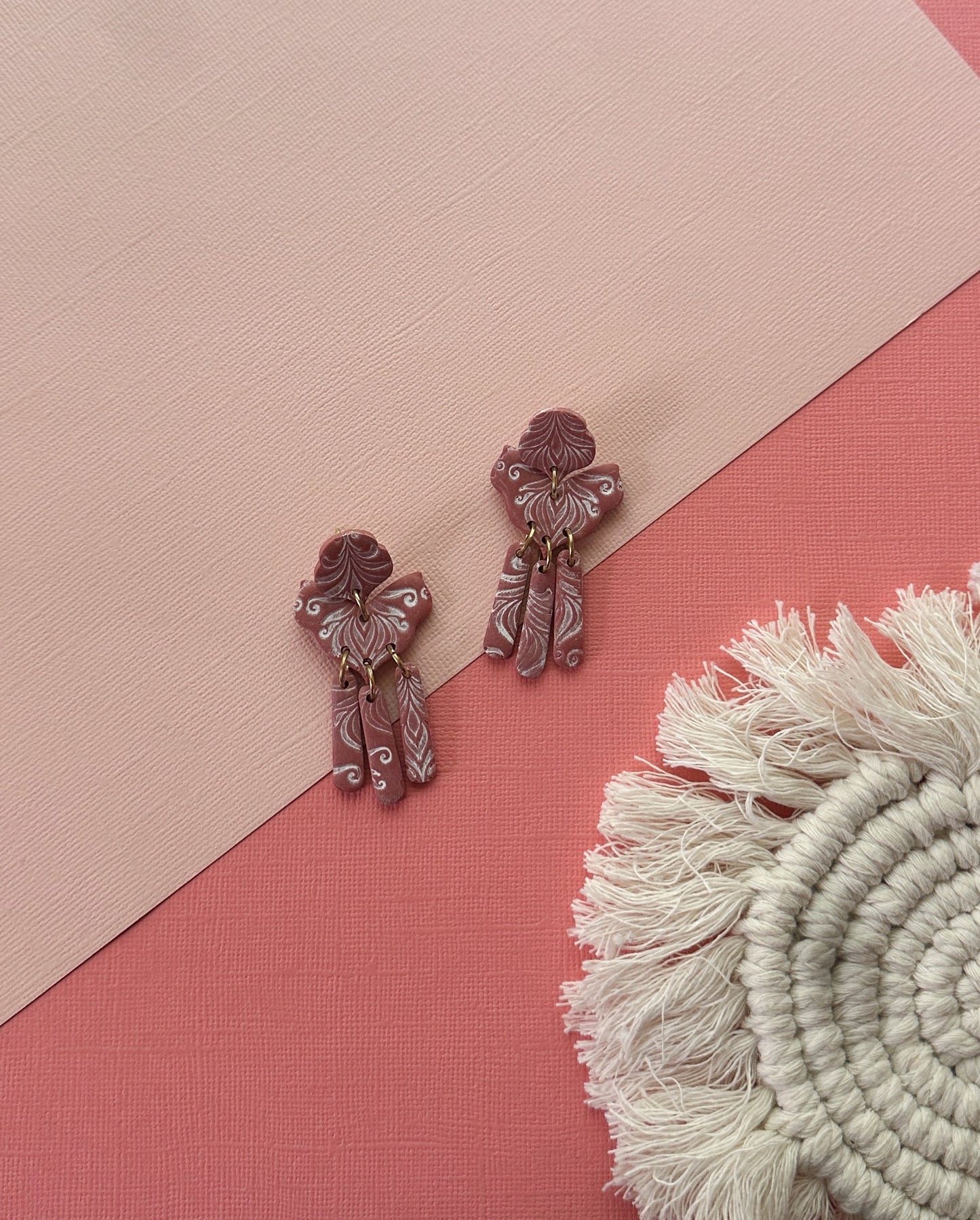 Zoey in Faux Aged Terracotta | Polymer Clay Earrings