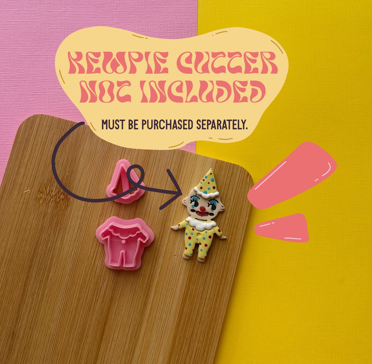 Kewpie Clown Outfit Clay Cutter