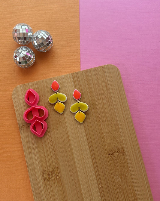 Leaf Drop Dangle Clay Cutter