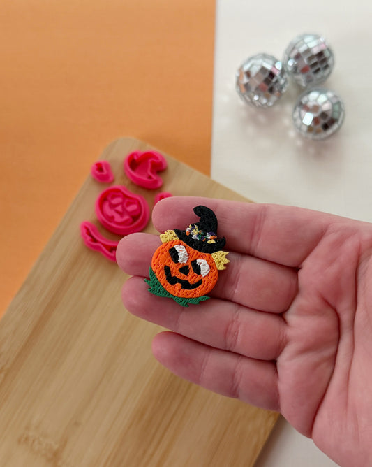Vintage Popcorn Pumpkin Clay Cutter Set