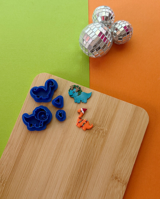 Dinosaur Christmas Clay Cutter Set