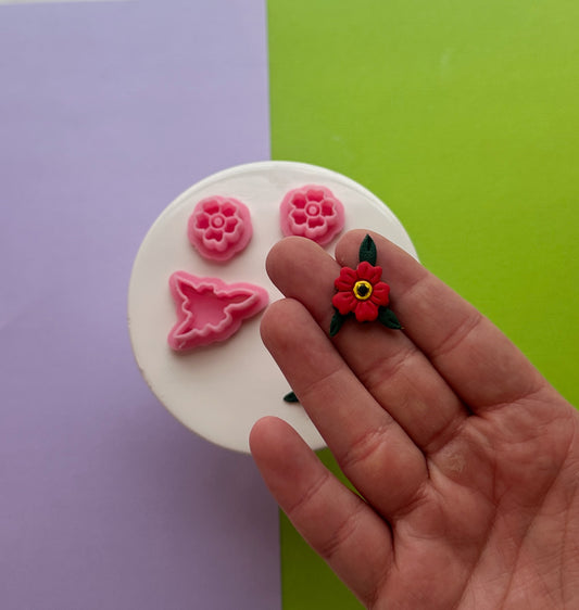 Traditional Tattoo Flower Clay Cutter Set
