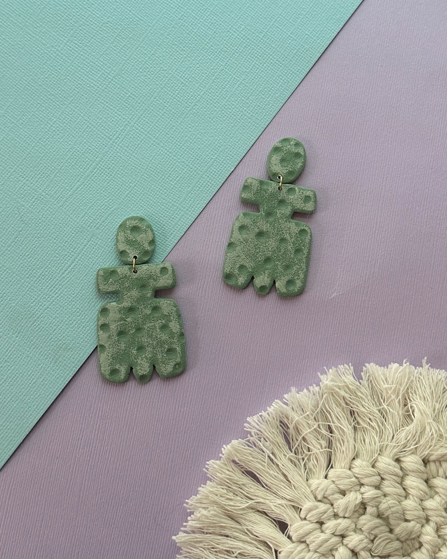 Willow in Sage | Polymer Clay Earrings