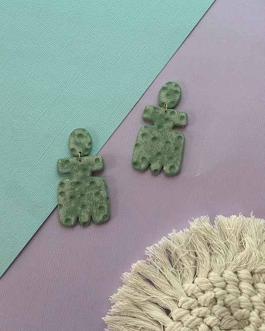 Willow in Sage | Polymer Clay Earrings