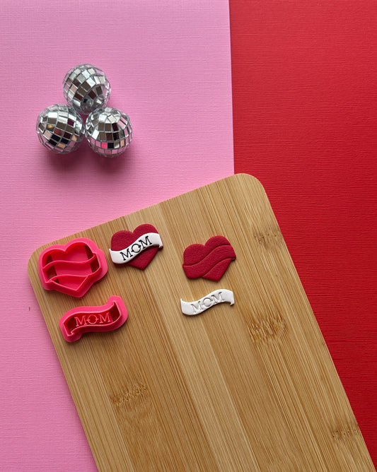 Mom Heart Clay Cutter Set