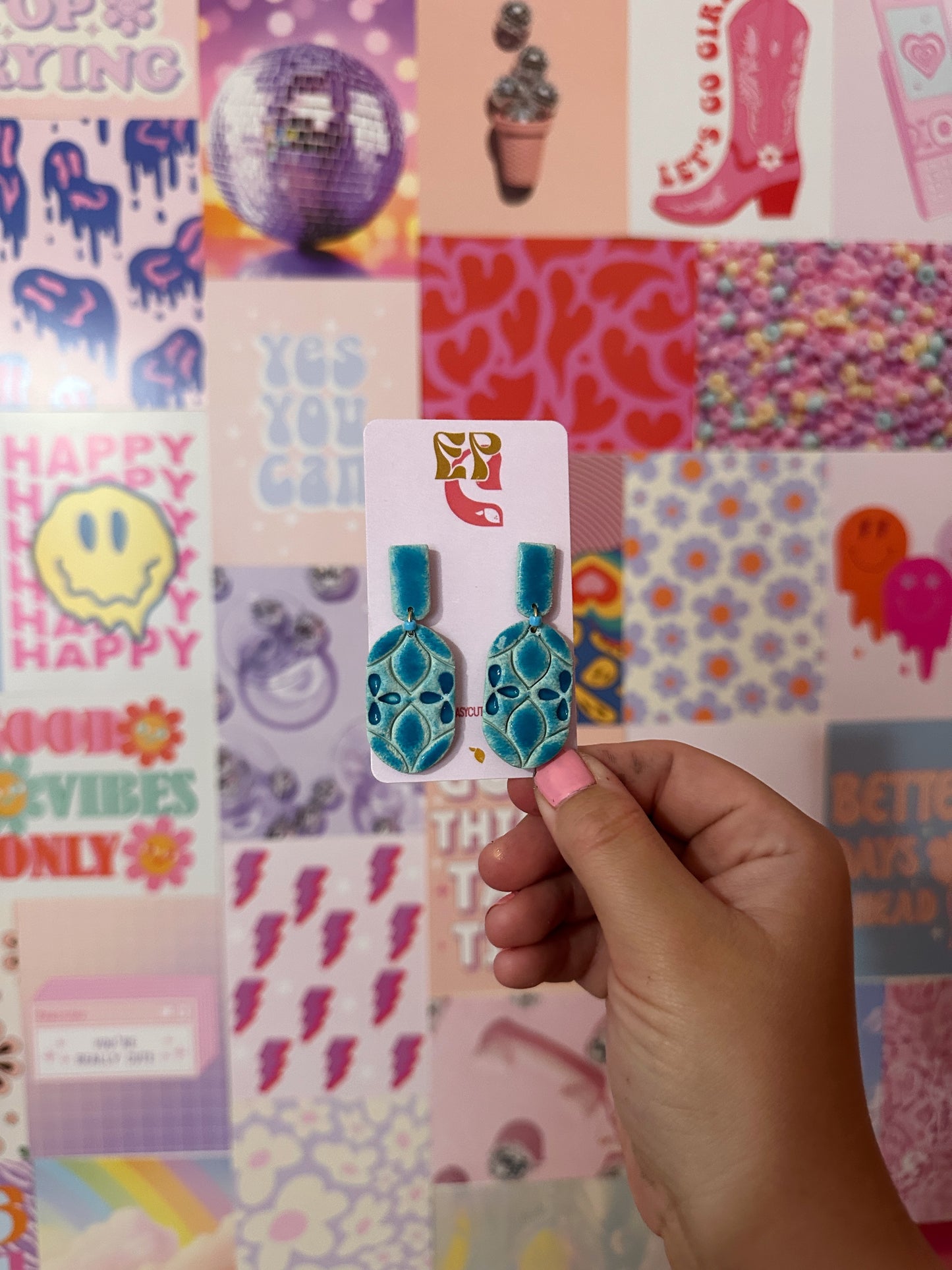 Oval Floral Imprint Clay Cutter