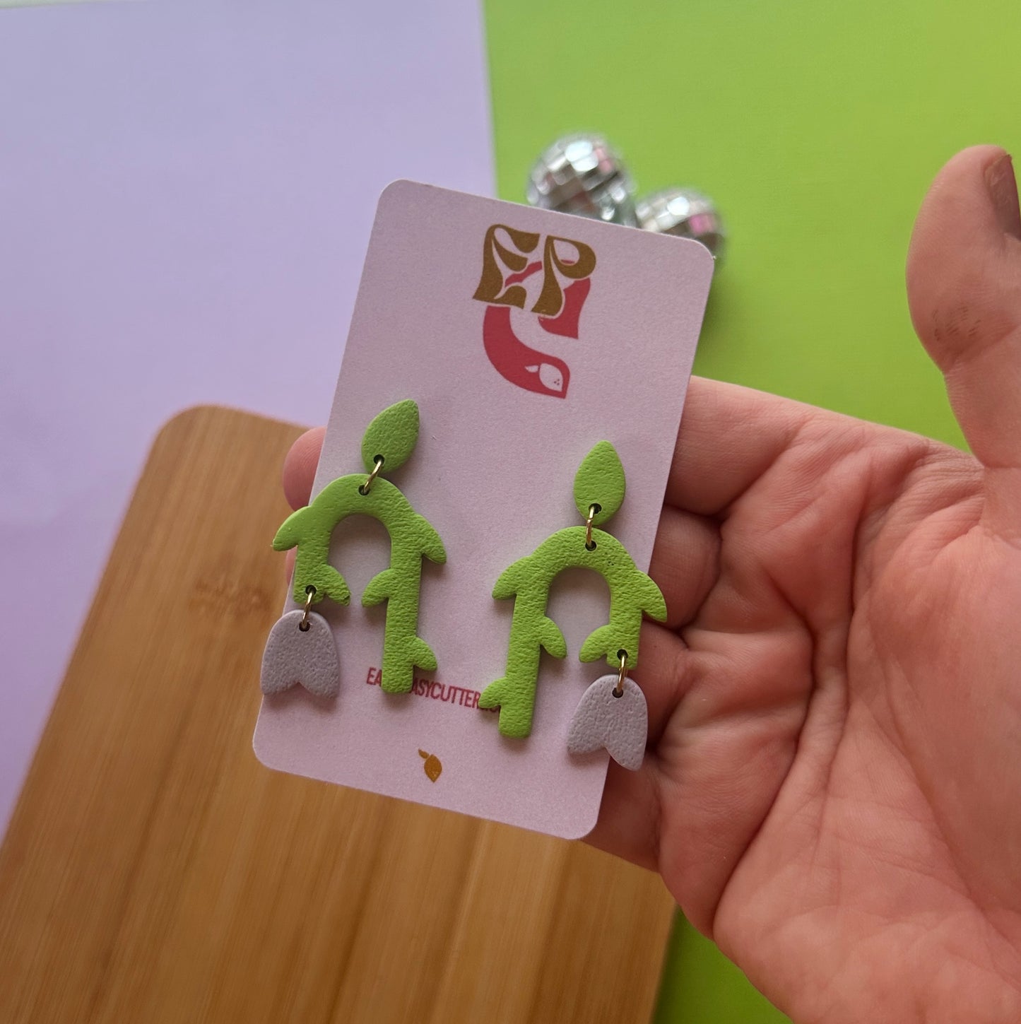 Tulip Dangle | Polymer Clay Earrings