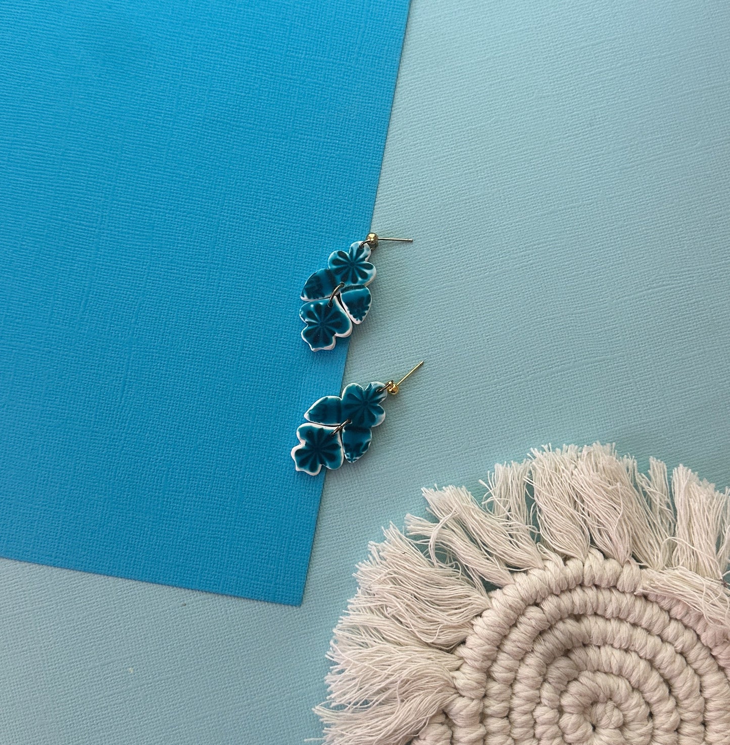 Moody in Faux Ceramic | Polymer Clay Earrings