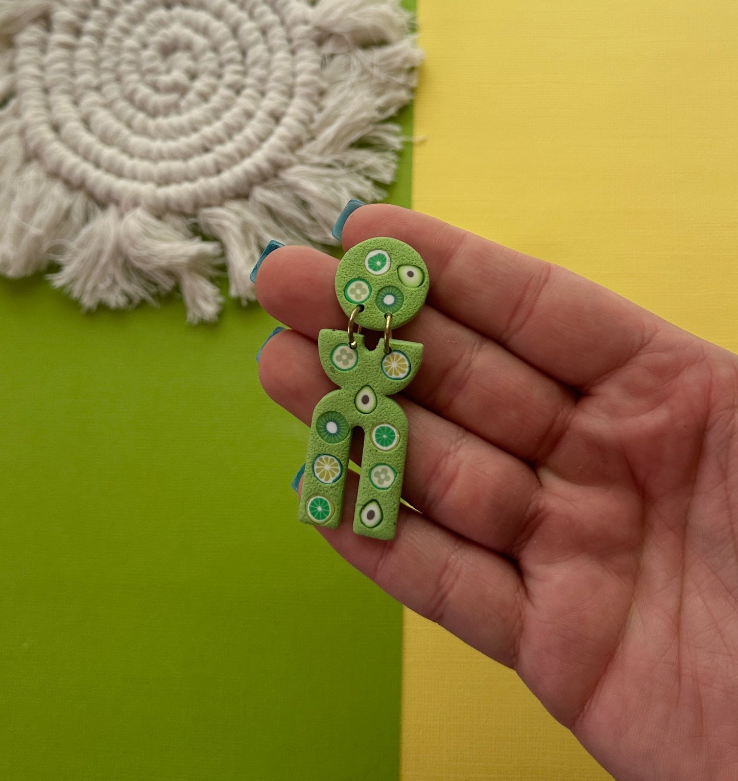 Fruity in Green | Polymer Clay Earrings