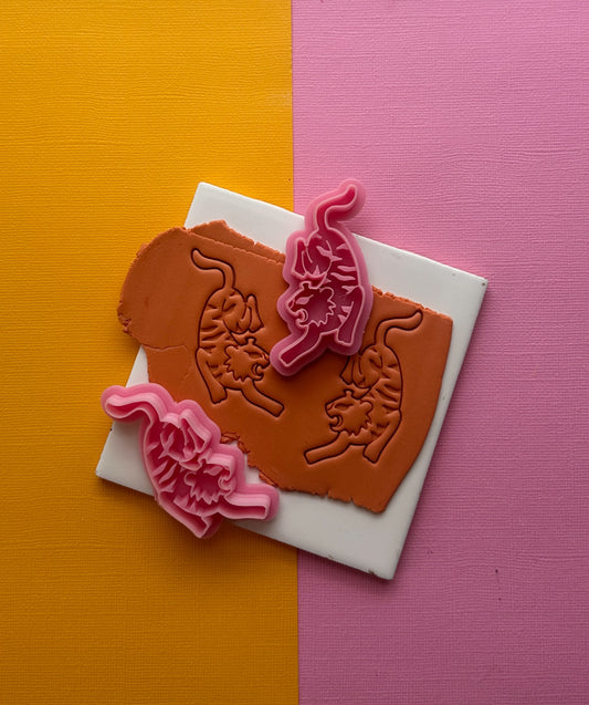 Traditional Tattoo Tiger Clay Cutter