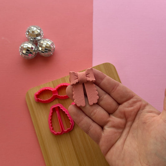 Scalloped Large Bow Clay Cutter Set