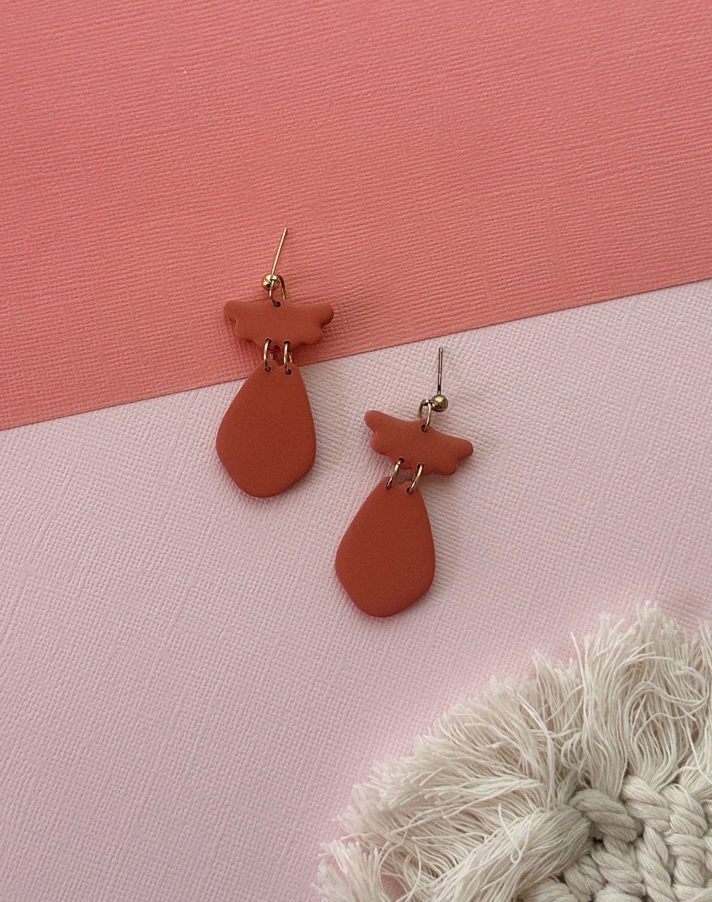 Mae in Terracotta | Polymer Clay Earrings
