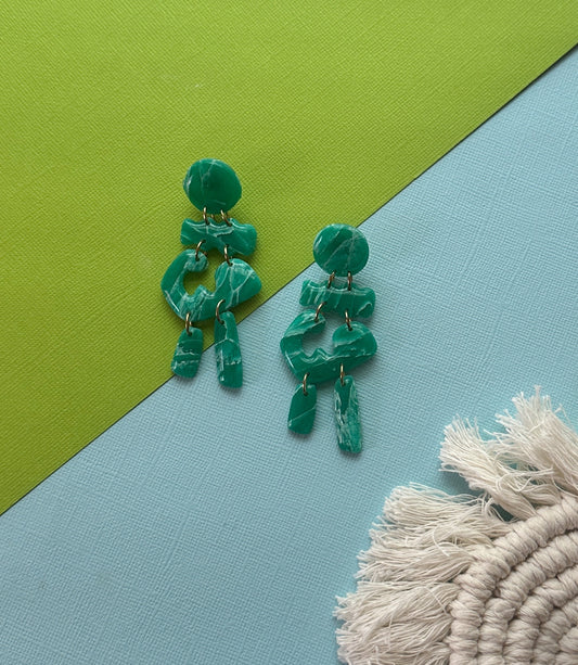 Wren in Teal | Polymer Clay Earrings