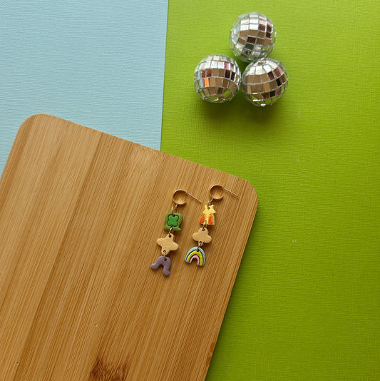 Lucky Charm Dangle | Polymer Clay Earrings