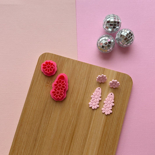 Triple Flower Earring Jacket Clay Cutter Set