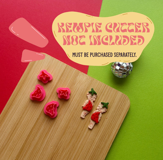 Giggling Kewpie Strawberry Outfit Clay Cutter Set