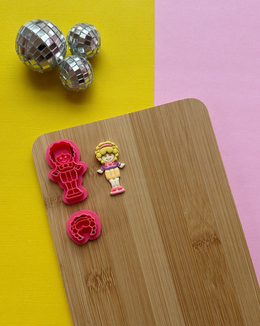 Curly Doll Figurine Clay Cutter Set