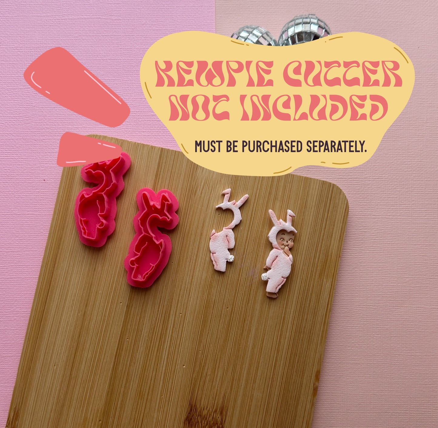 Giggling Kewpie Bunny Outfit Clay Cutter Set