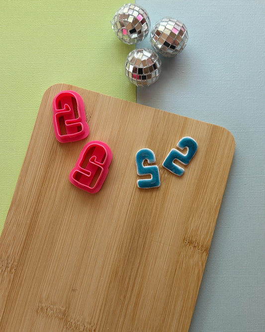 Funky ‘2’ Shape Clay Cutter Set