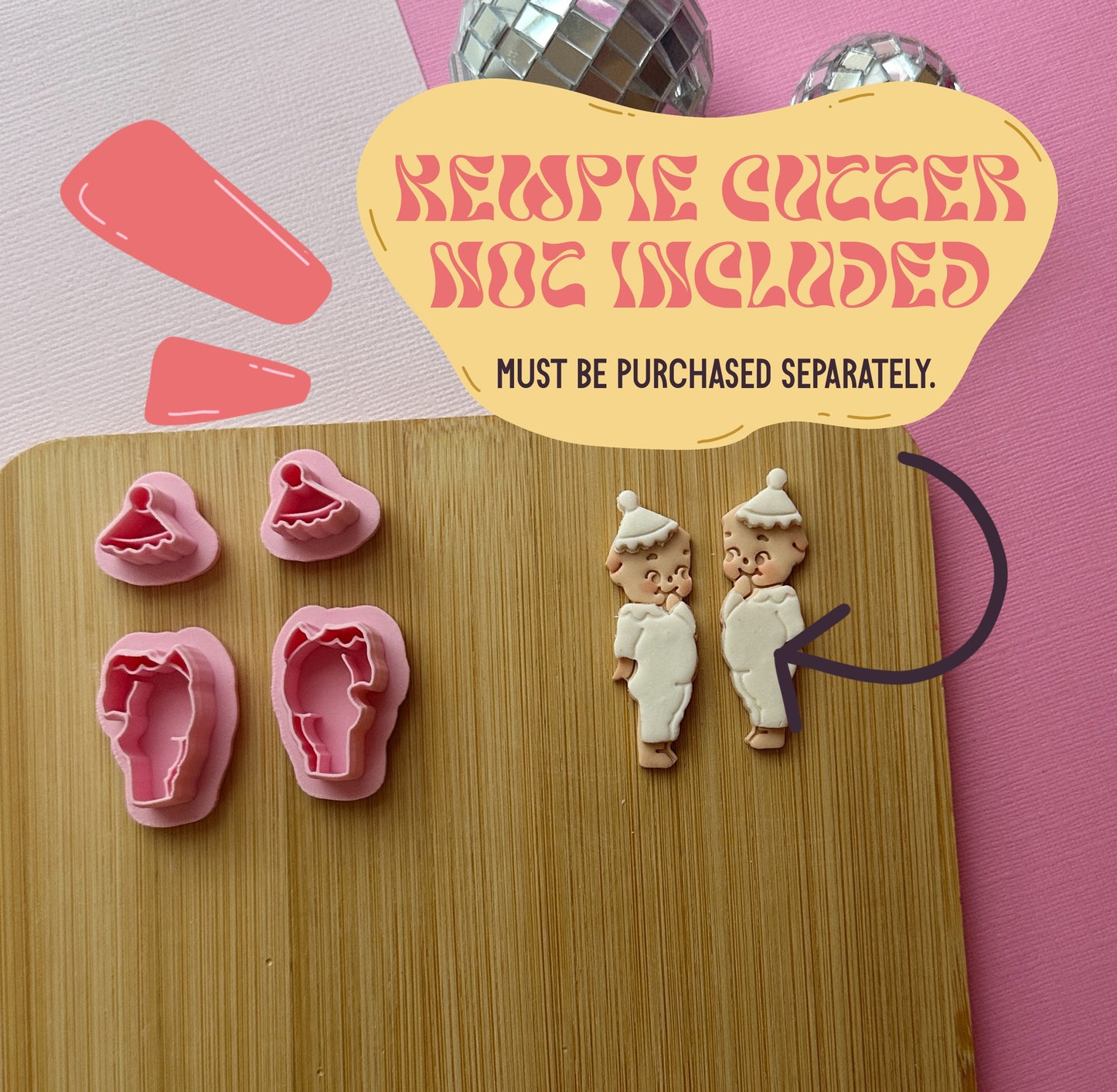Giggling Kewpie Clown Outfit Clay Cutter Set