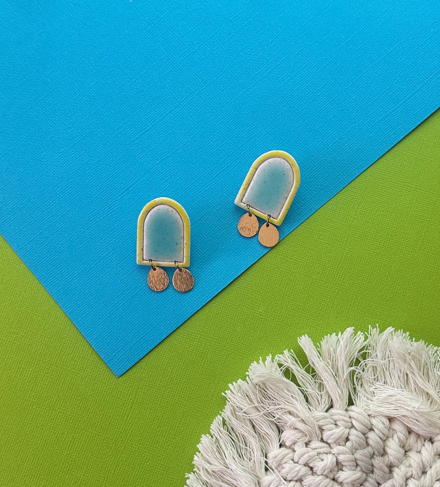 Hayden in Faux Ceramic | Polymer Clay Earrings