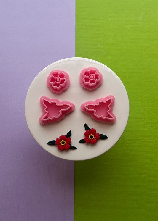 Traditional Tattoo Flower Clay Cutter Set