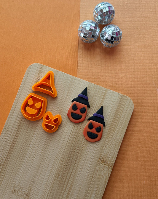 Pumpkin Witch Clay Cutter Set