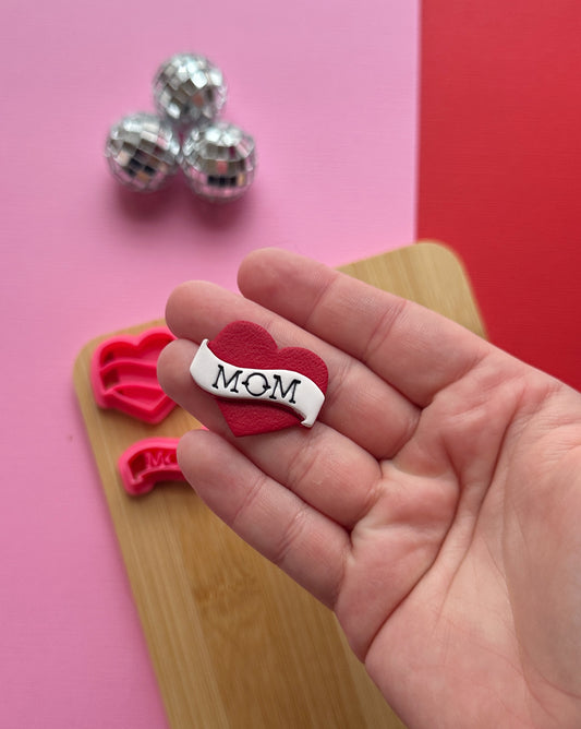 Mom Heart Clay Cutter Set