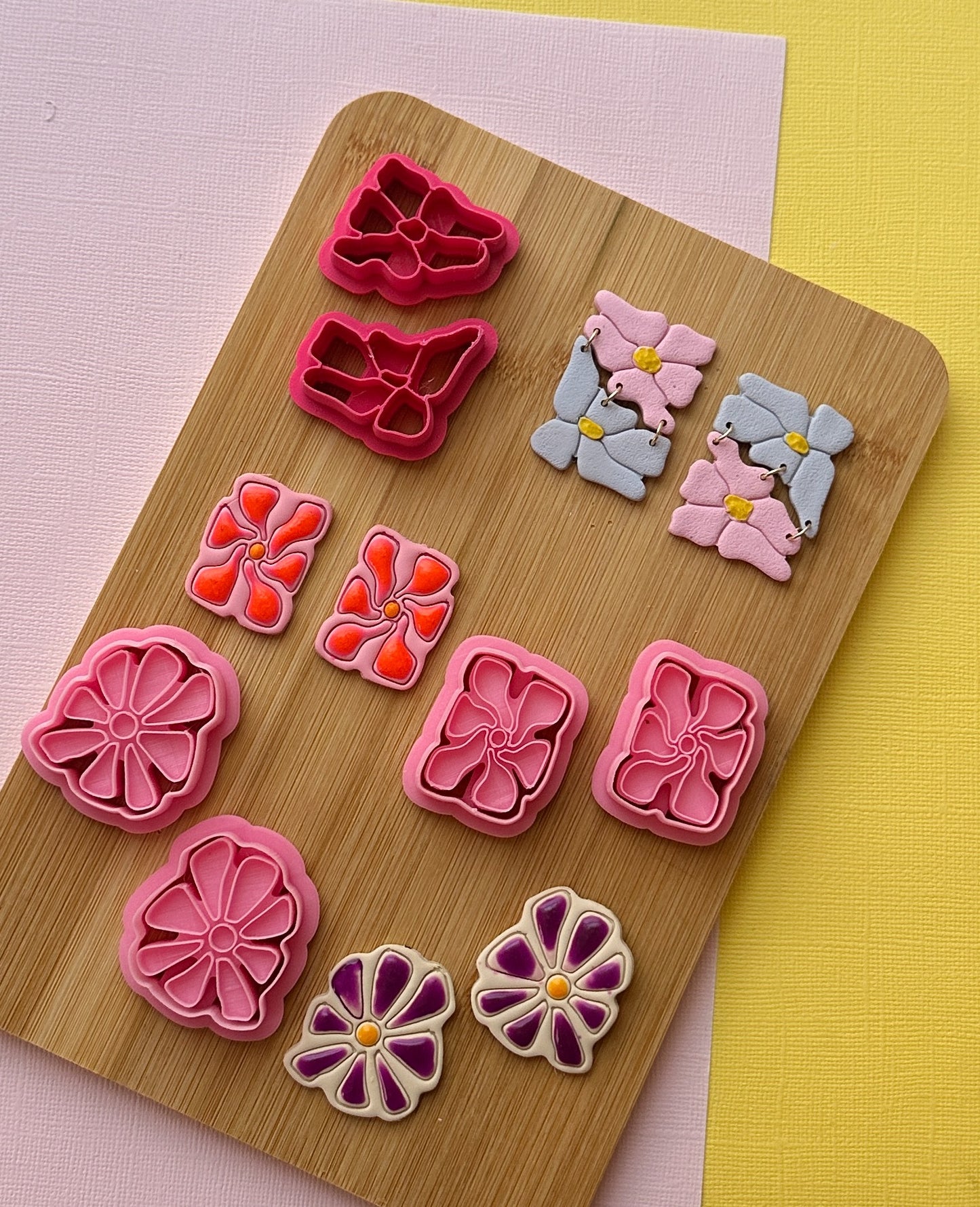 Long Floral Matisse Imprint Clay Cutter