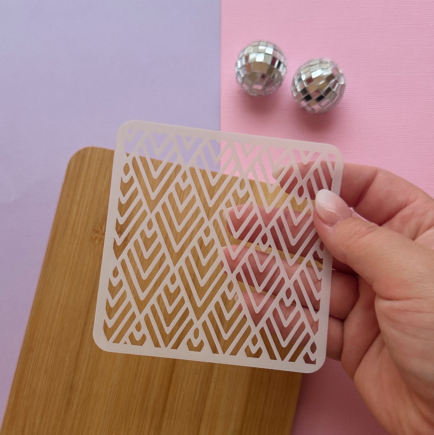 Chevron Lines Stencil
