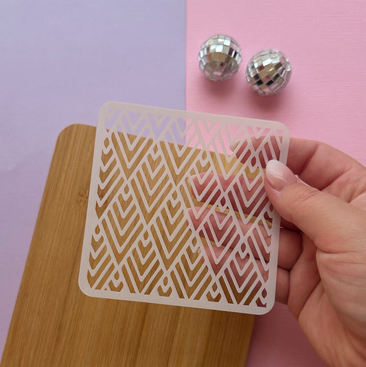Chevron Lines Stencil