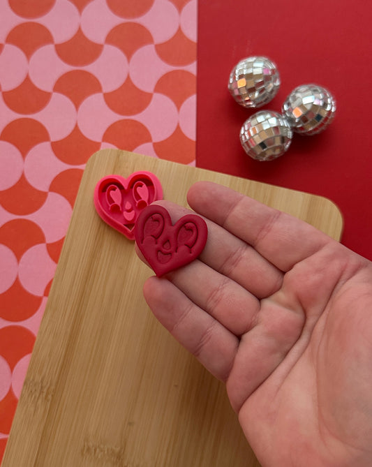 Vintage Happy Heart Clay Cutter