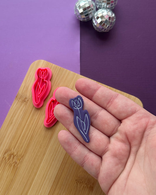Floral Tulip Clay Cutter Set