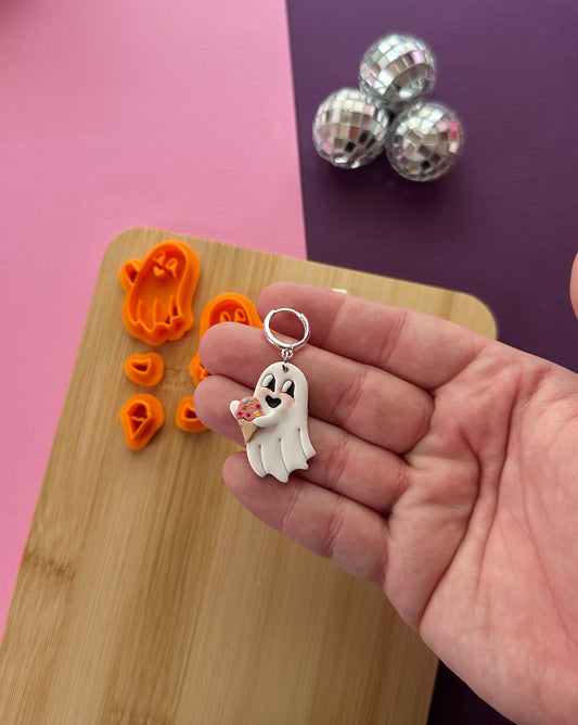 Ghost Ice Cream Mirrored Clay Cutter Set