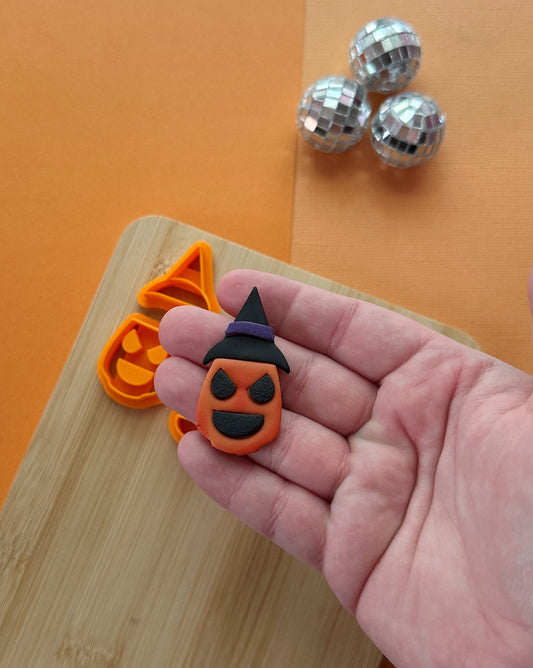 Pumpkin Witch Clay Cutter Set