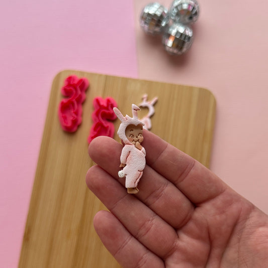 Giggling Kewpie Bunny Outfit Clay Cutter Set