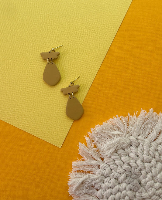Mae in Mustard | Polymer Clay Earrings