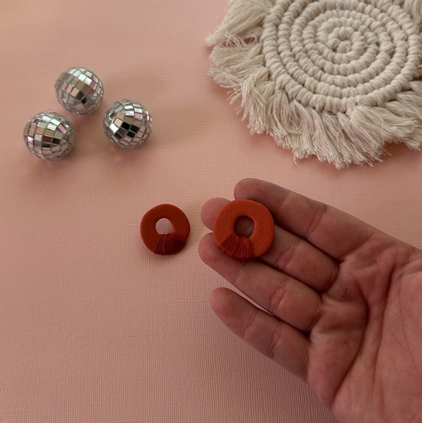 Donut in Terracotta | Polymer Clay Earrings