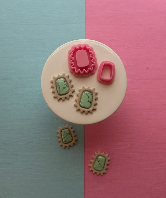 Squiggle Bezel Stud Clay Cutter Set