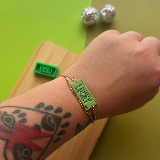 Lucky Adjustable Bracelet | Polymer Clay Bracelet