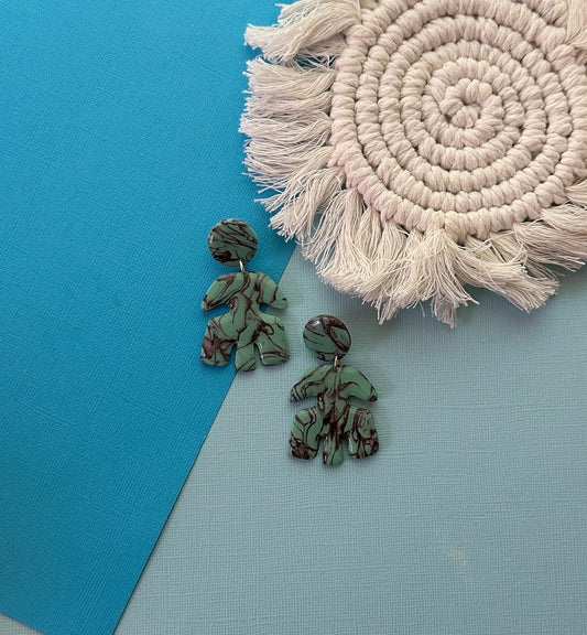 Susie in Turquoise | Polymer Clay Earrings