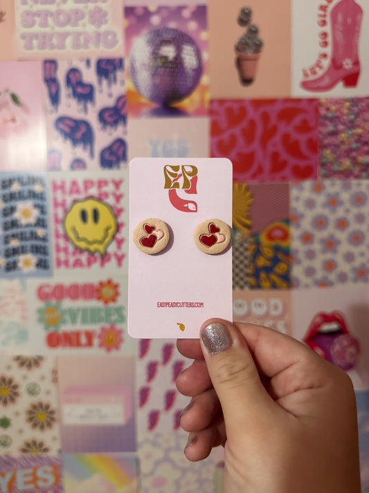 Valentine Cookie Studs | Polymer Clay Earrings