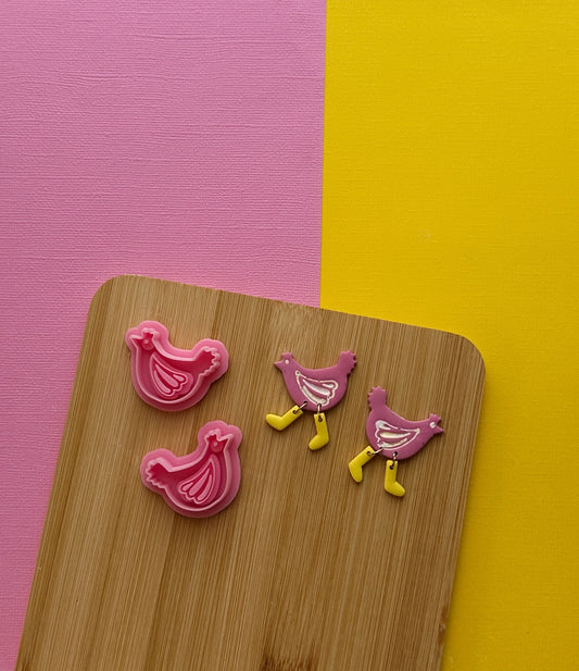 Folk Art Chicken Clay Cutter