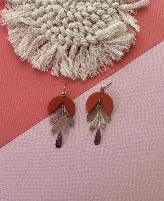 Mary in Terracotta | Polymer Clay Earrings