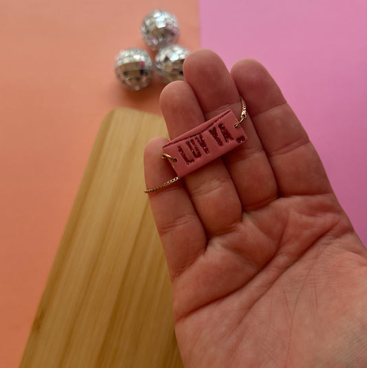 LUV YA Adjustable Bracelet | Polymer Clay Bracelet