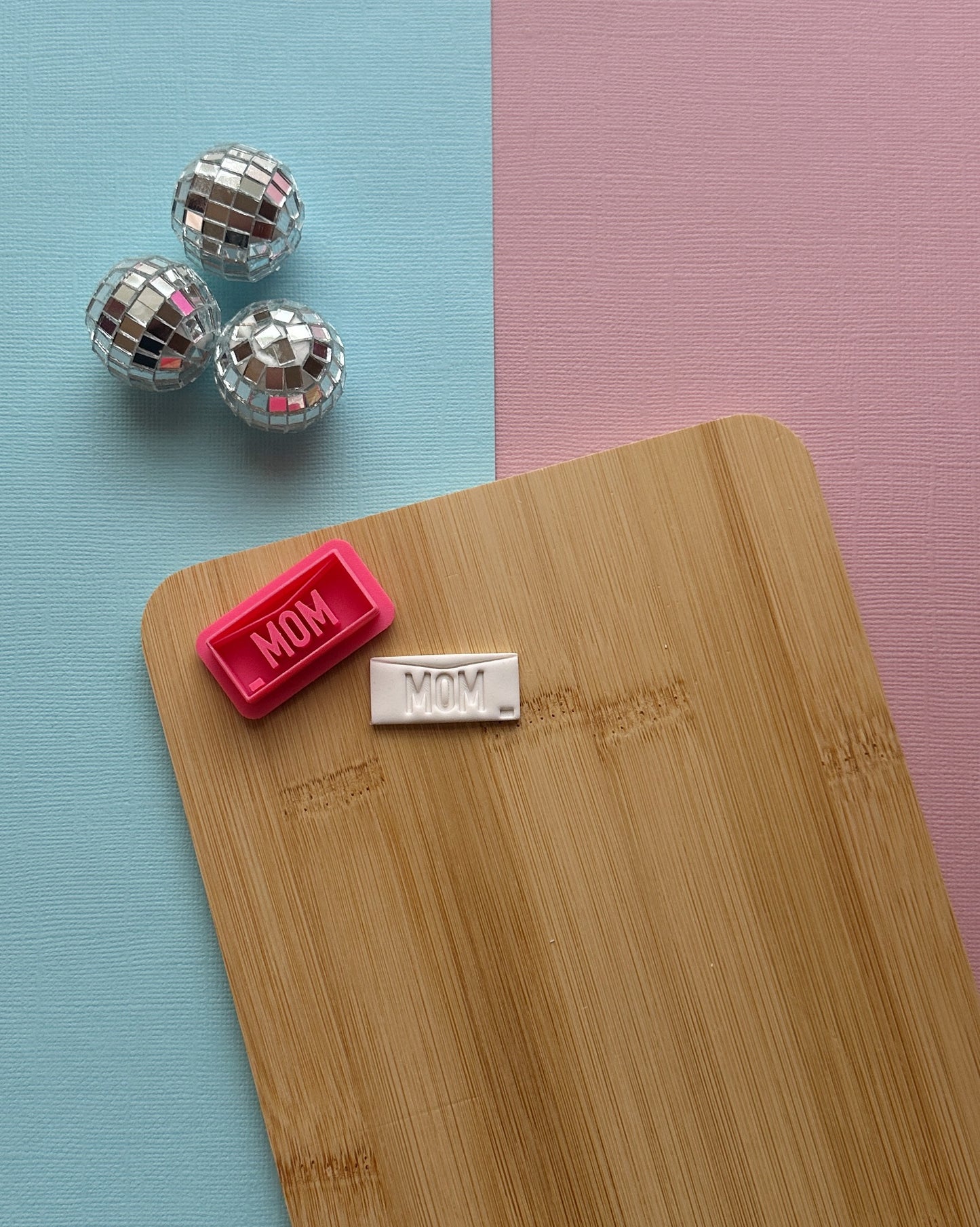 MOM Vanity Plate Clay Cutter