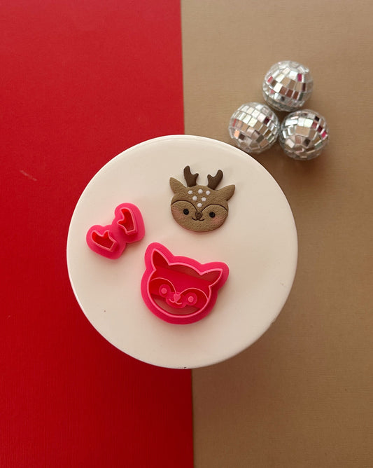 Reindeer Clay Cutter Set