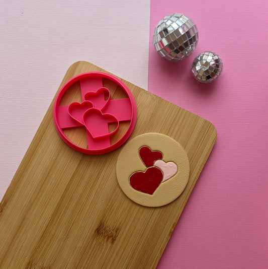 Heart Sugar Cookie Coaster Clay Cutter