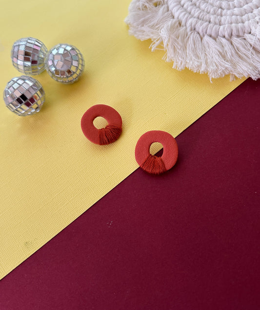 Donut in Terracotta | Polymer Clay Earrings